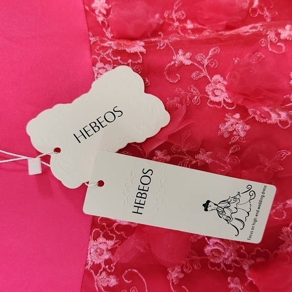 Hebeos Women's Size S Princess Pink Spaghetti Strap Sleeveless Mini Party Dress - Picture 16 of 16